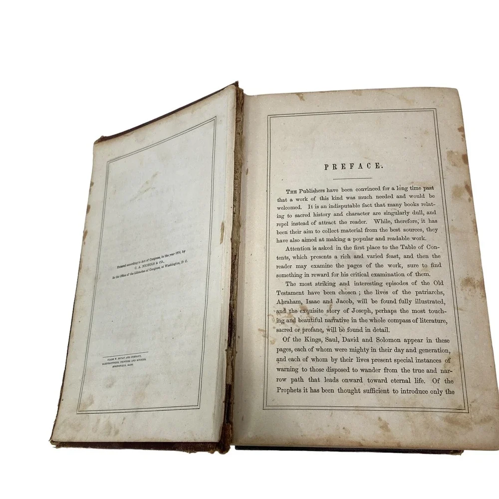 Antique‎ The Patriarchs And Prophets Christ And The Apostles  1874 Leather Bound